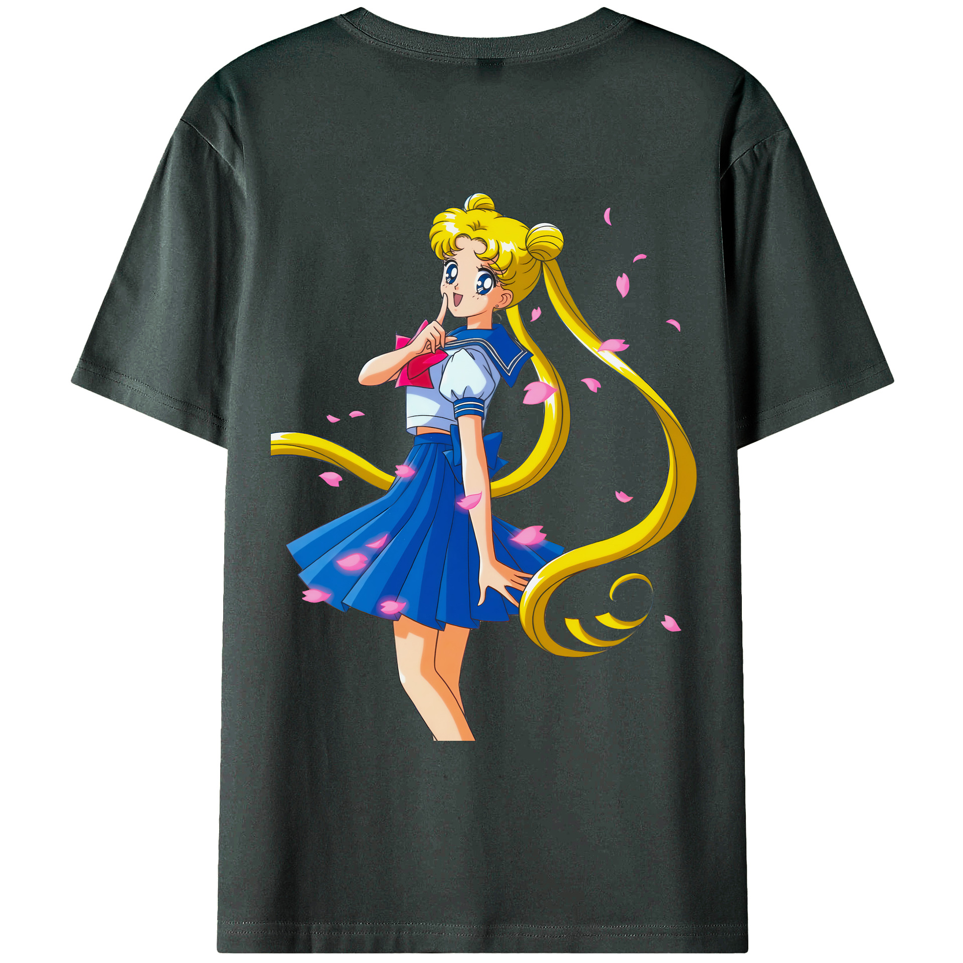 （画像用） 美少女戦士セーラームーン 愛野 美奈子 あいの みなこ Sailor Moon Aino Minako 綿100％ メンズ半袖Tシャツ（バックプリント） 通気性